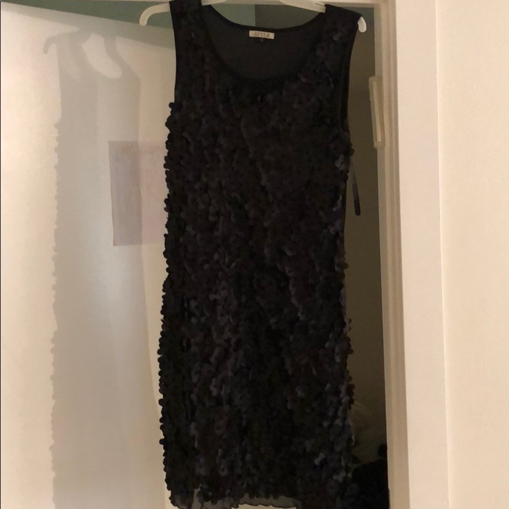Floral black dress